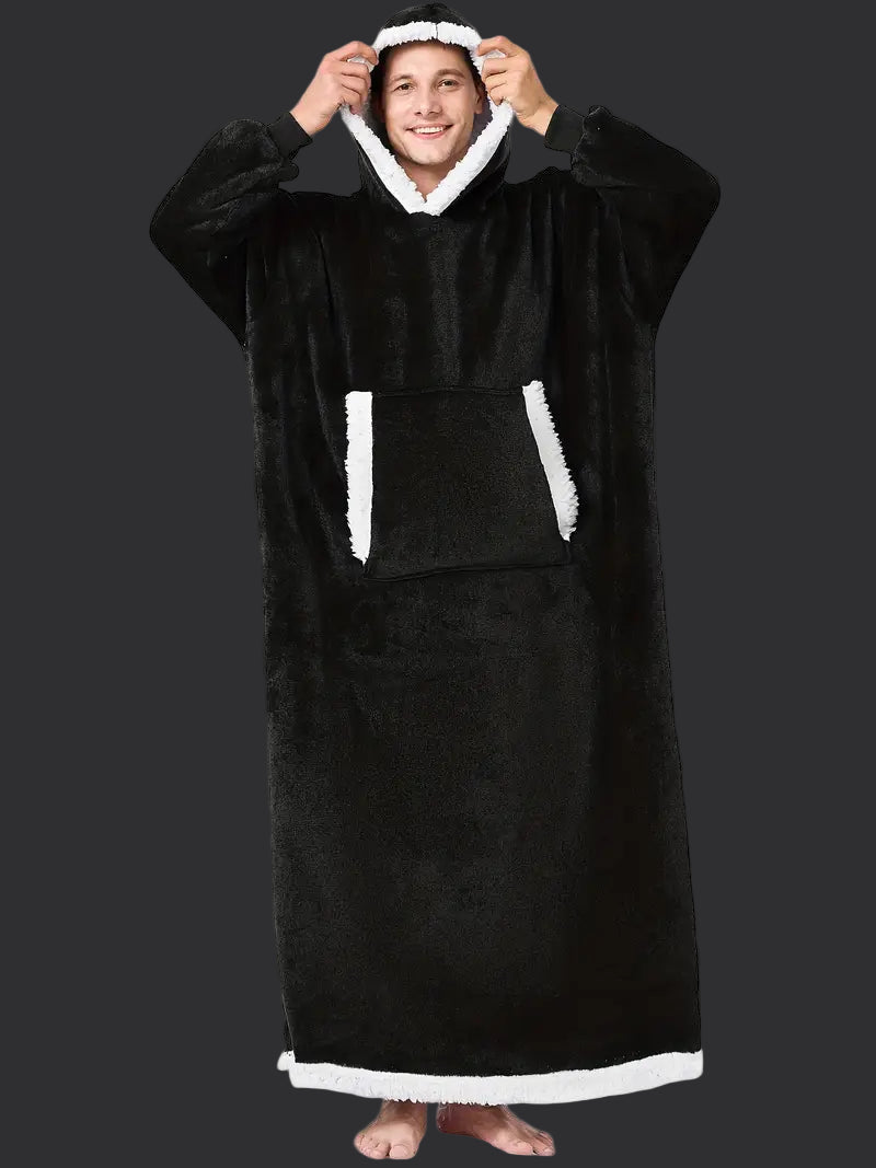Extra Long Cozy Hoodie Blanket