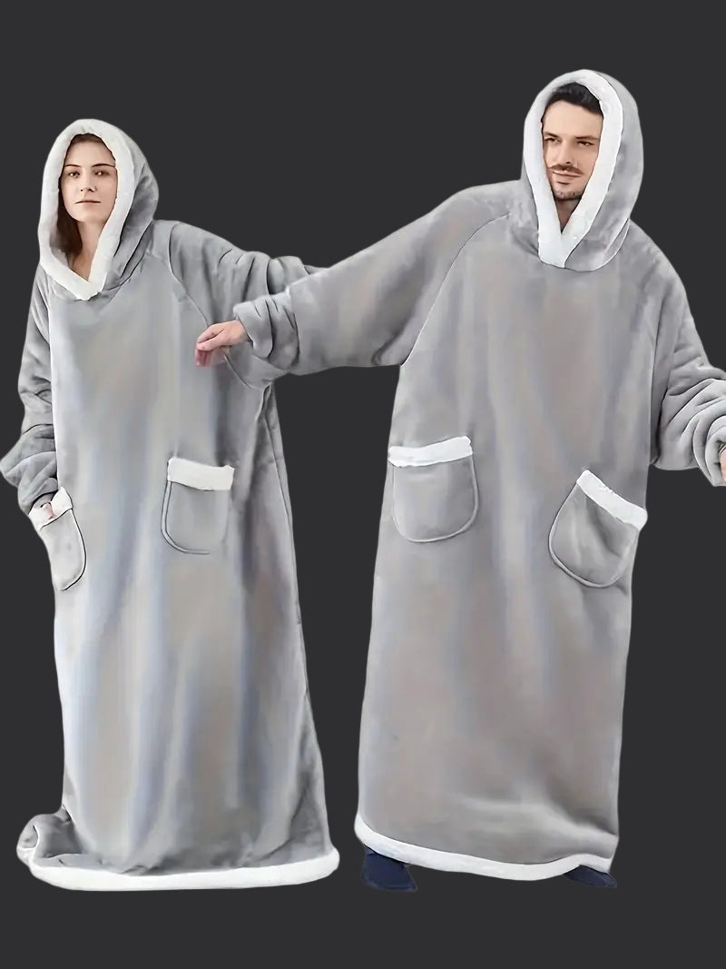 Extra Long Cozy Hoodie Blanket