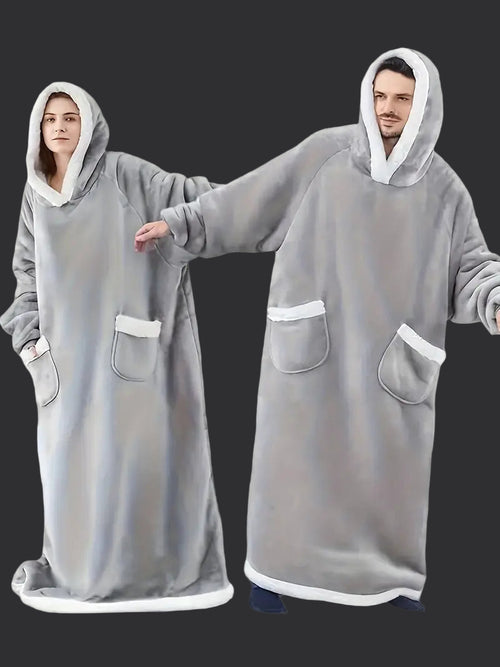 Extra Long Cozy Hoodie Blanket