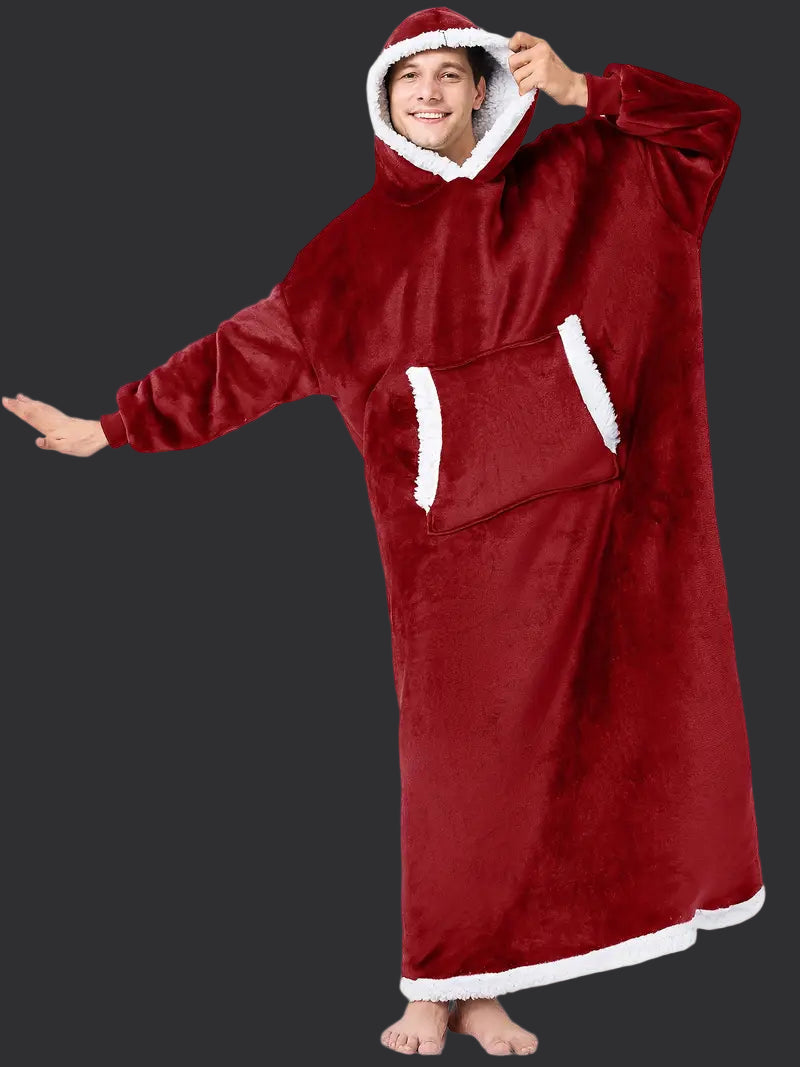 Extra Long Cozy Hoodie Blanket