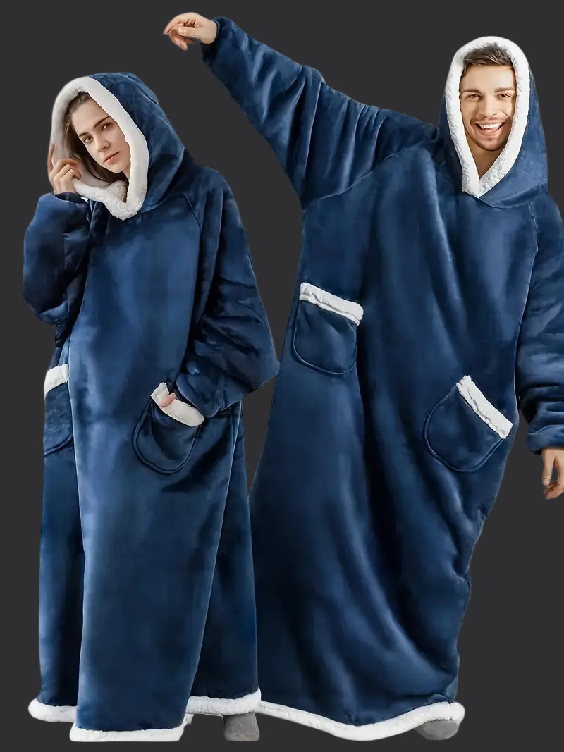 Extra Long Cozy Hoodie Blanket