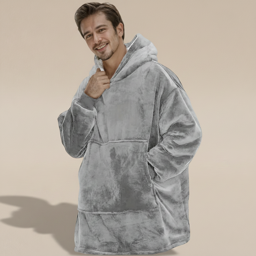 Grey Hoodie with themed background
