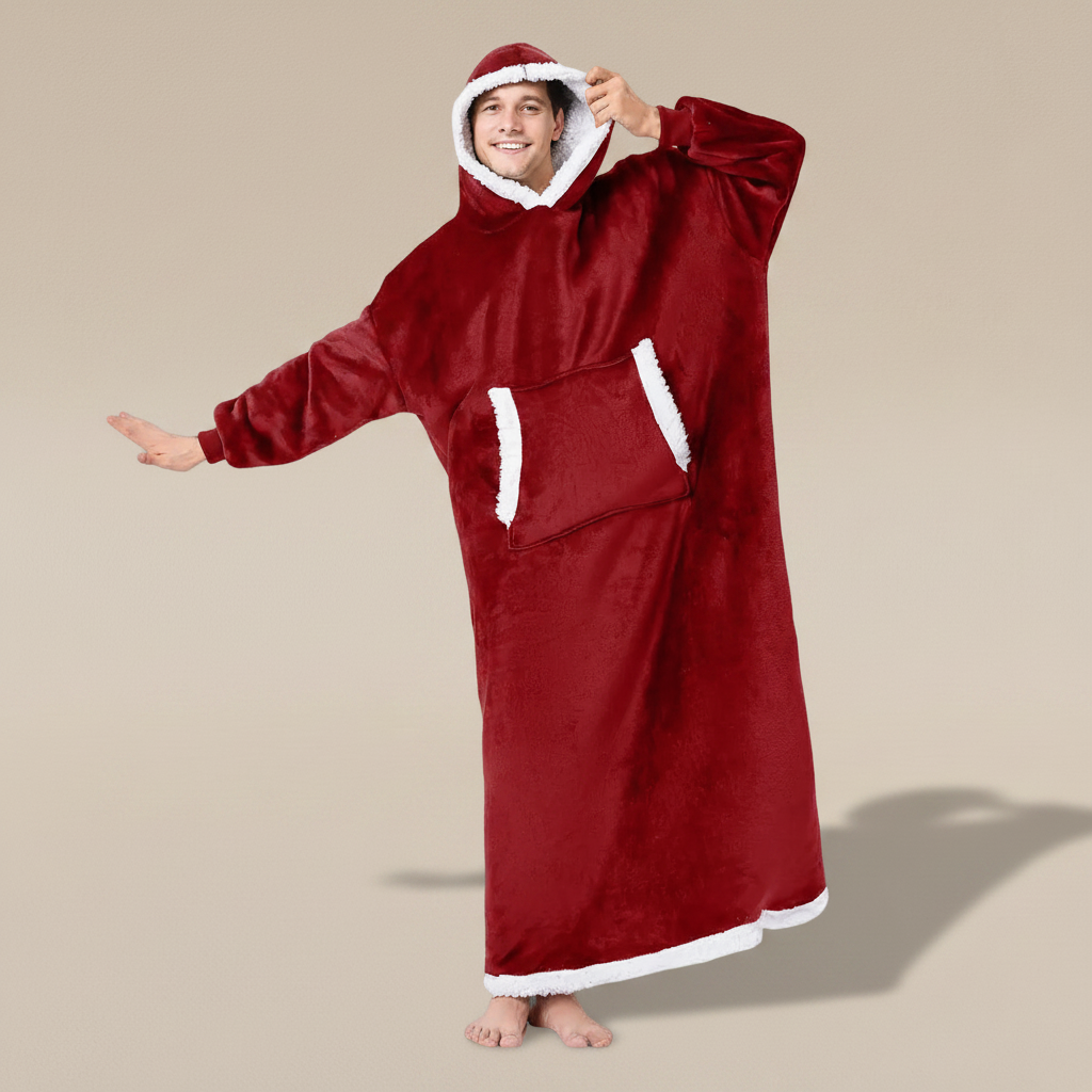 Red Extra Long Hoodie